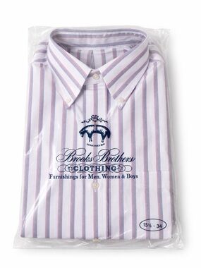 Brooks Brothers Dress Shirt 15.5 34 NWT Stripe Button Down Cotton Classic Fit